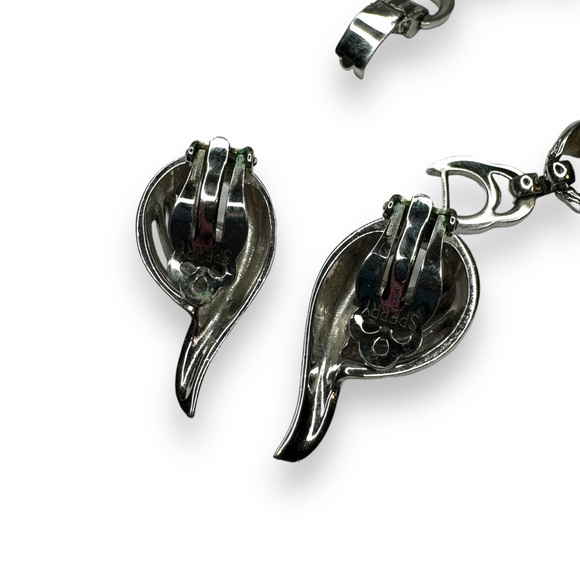 Sperry Silver Tone Bracelet Clip On Earring Set - Picture 4 of 5